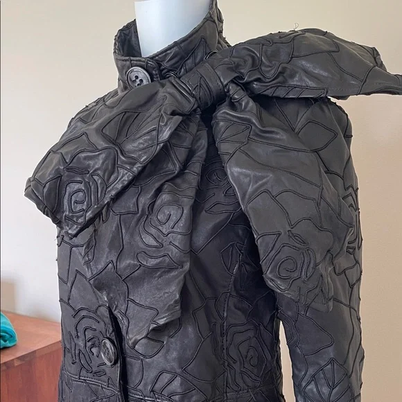 Emporio Armani Black Leather Jacket - Picture 2 of 14